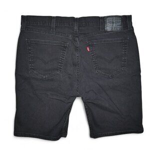 Levi's 505 Men’s Size 38 Jean Shorts Stretch Denim Jorts Solid Faded Black GUC